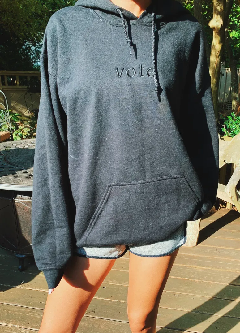 Vote Embroidered Hoodie