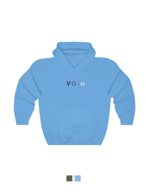 Vote Multicolored Embroidered Hoodie