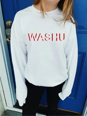 WashU White Fendi Inspired Crewneck