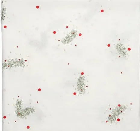 White Evergreen Tablecloth