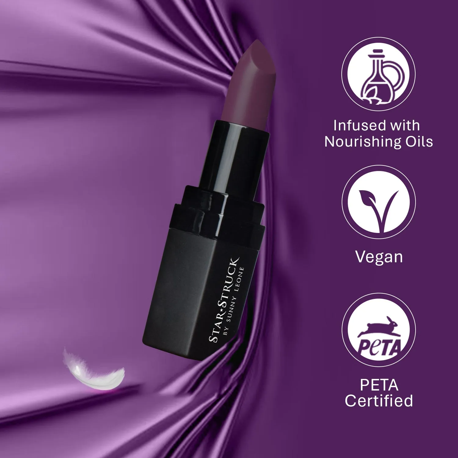 Wine - Luxe Matte Lipstick, Deep Purple | 4.2gms