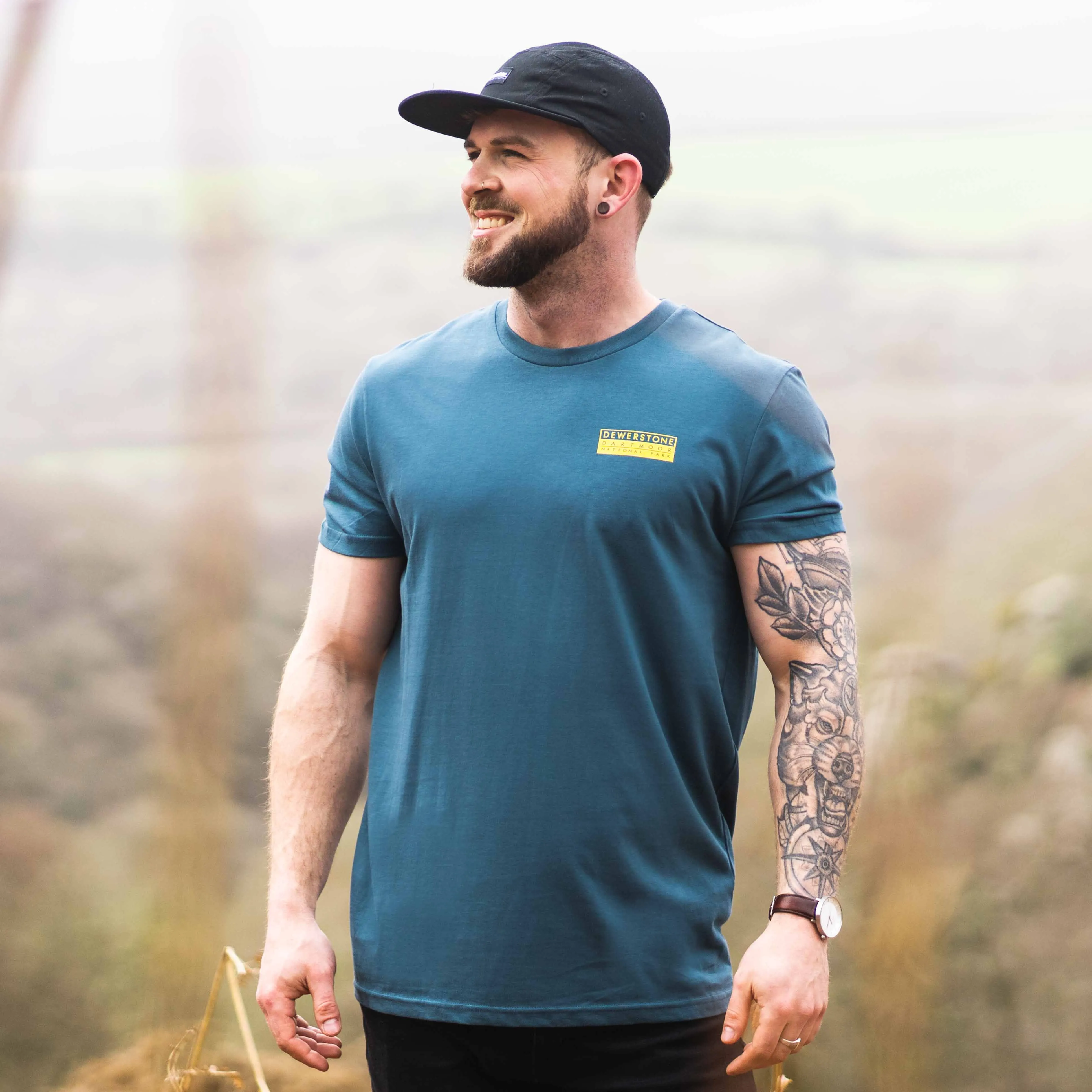 Woodcut T-Shirt - Teal