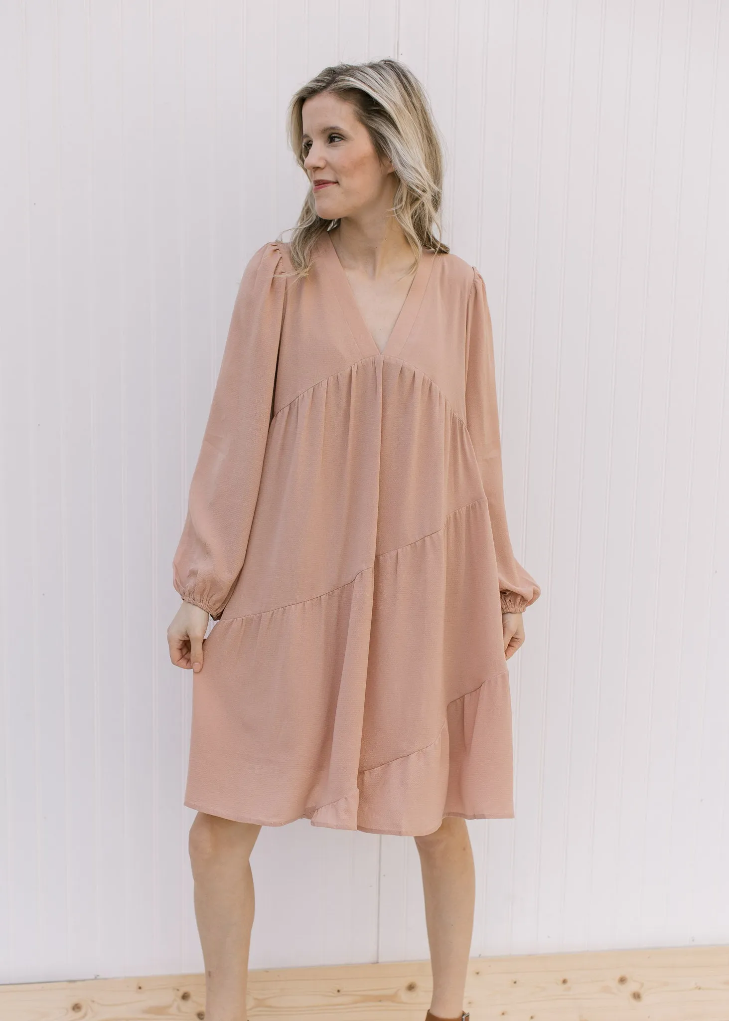 X Blushes Cross Hem Dress