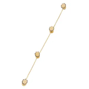 Yellow Aventurine Silver Kurta Buttons
