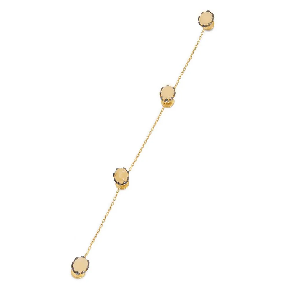 Yellow Aventurine Silver Kurta Buttons