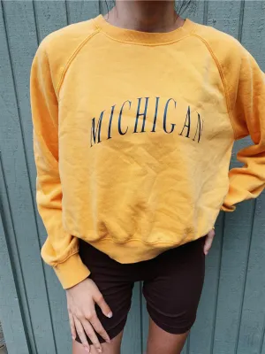 Yellow Crewneck Michigan