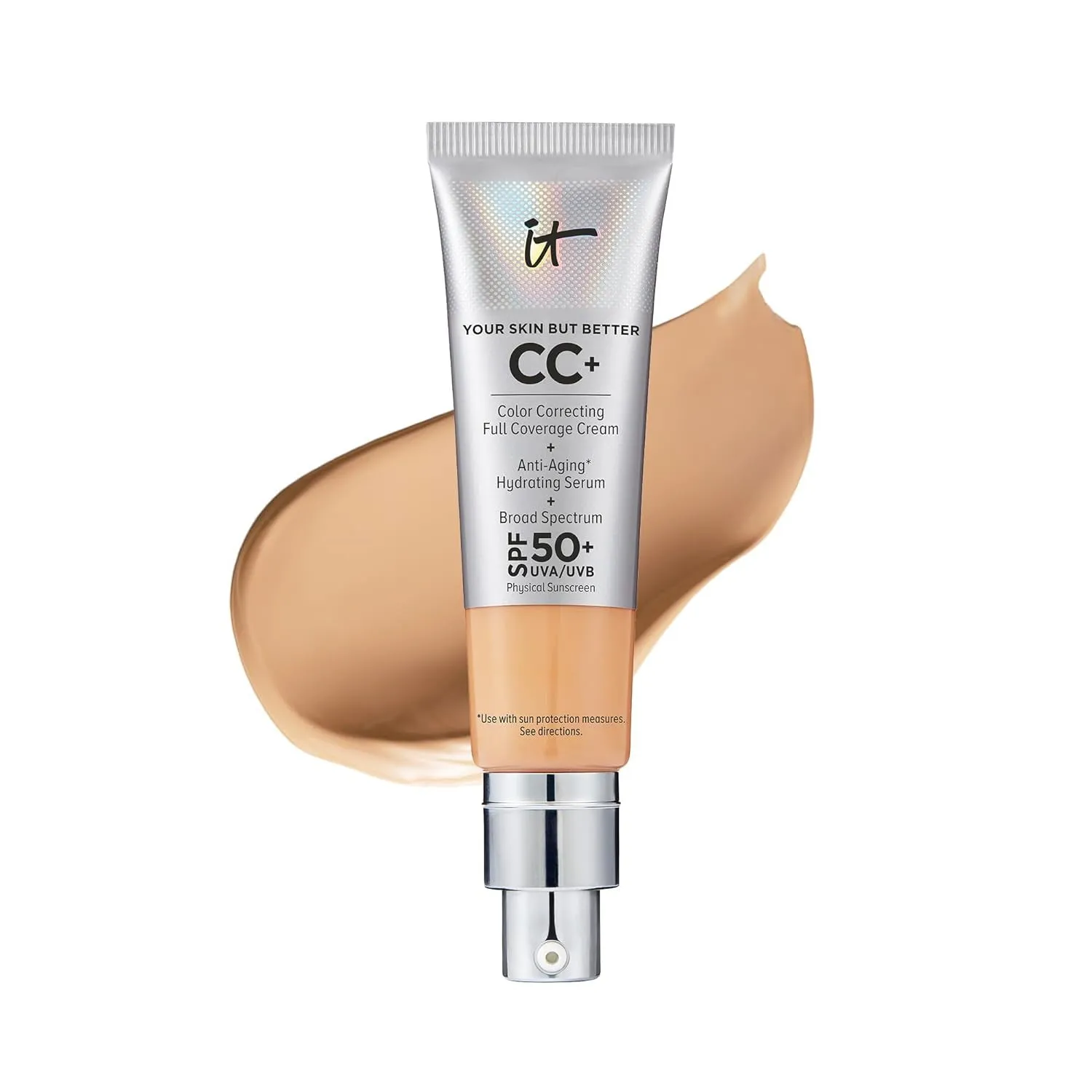 Your Skin but Better CC  Cream - Color Correcting Cream, Full-Coverage Foundation, Hydrating Serum & SPF 50  Sunscreen - Natural Finish - 1.08 Fl Oz