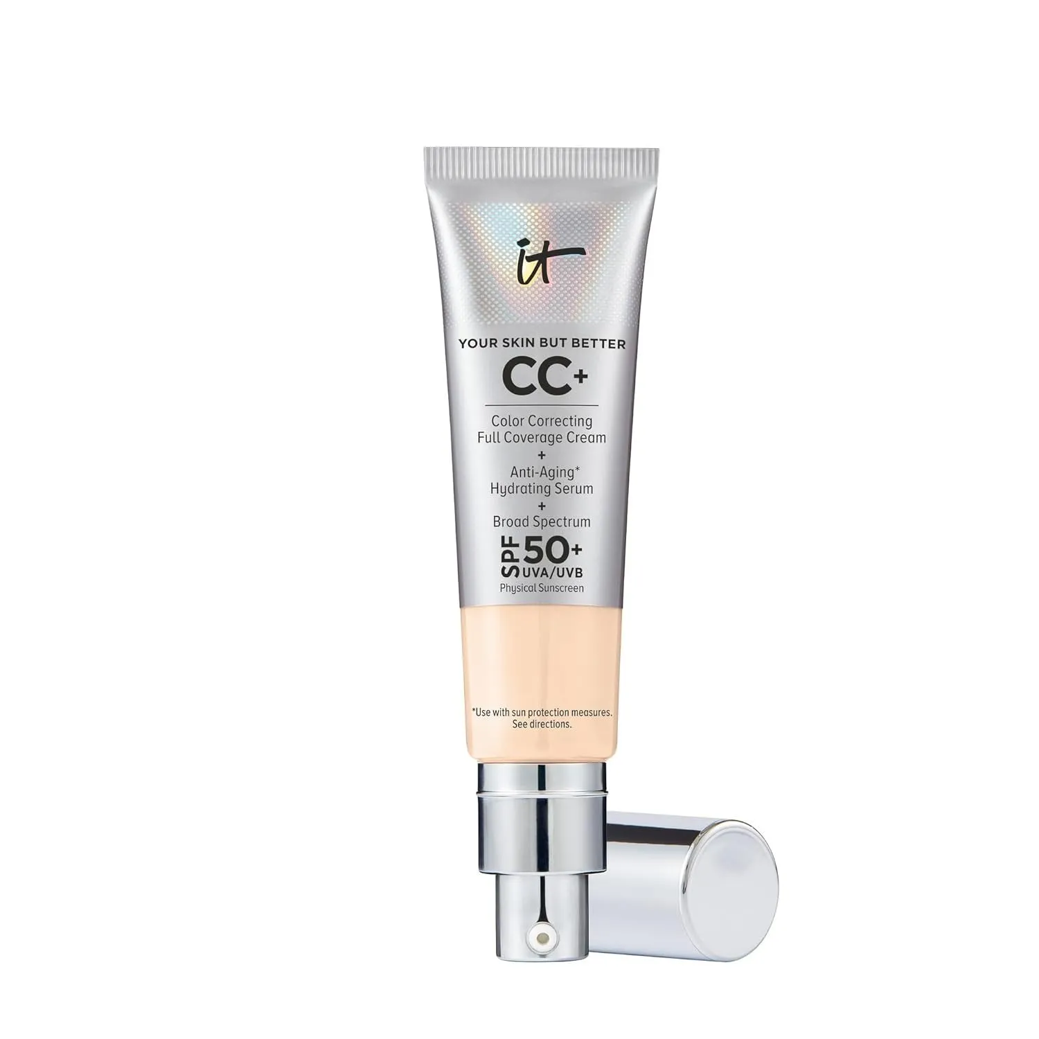 Your Skin but Better CC  Cream - Color Correcting Cream, Full-Coverage Foundation, Hydrating Serum & SPF 50  Sunscreen - Natural Finish - 1.08 Fl Oz