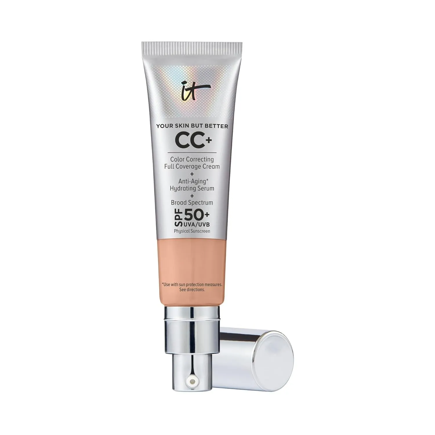 Your Skin but Better CC  Cream - Color Correcting Cream, Full-Coverage Foundation, Hydrating Serum & SPF 50  Sunscreen - Natural Finish - 1.08 Fl Oz