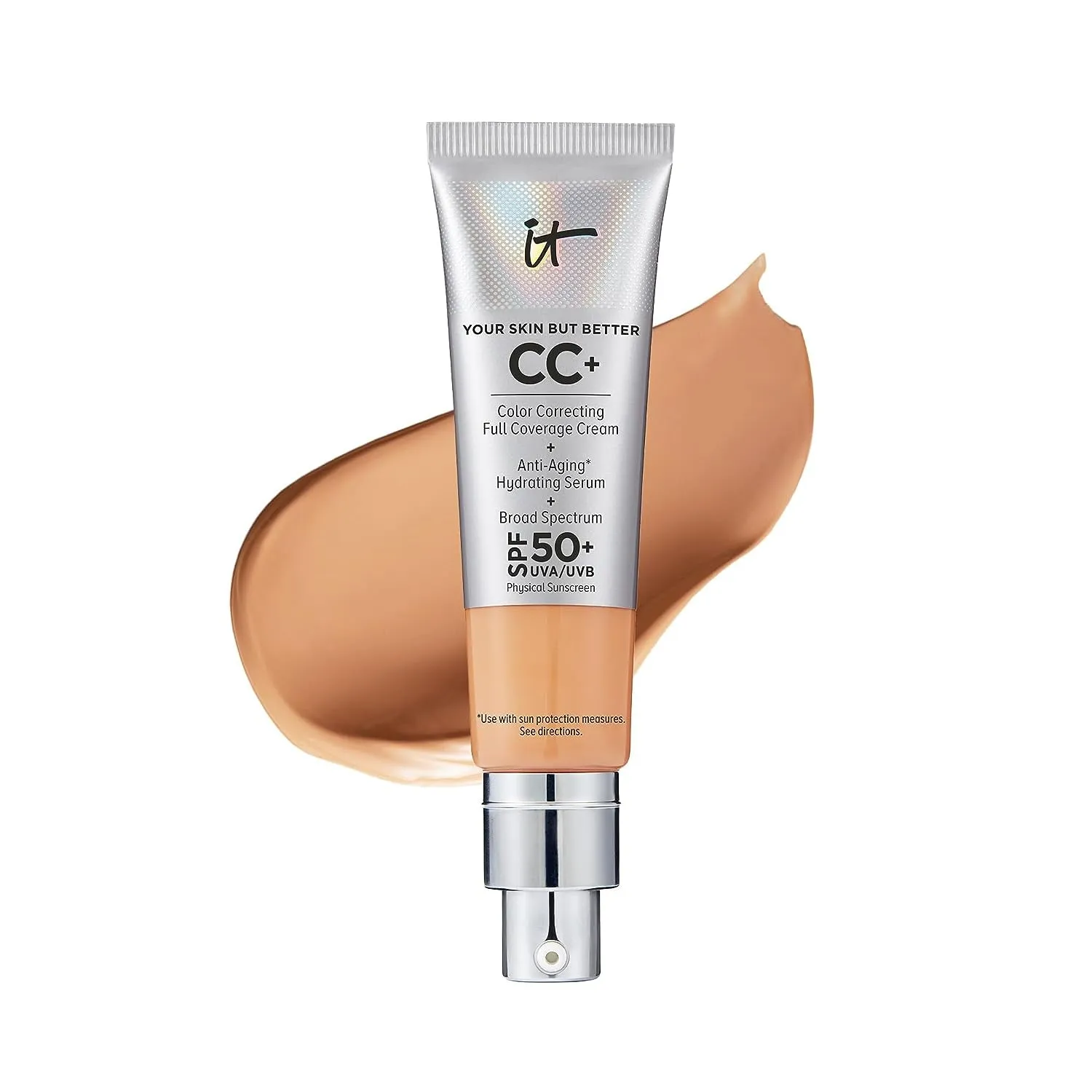 Your Skin but Better CC  Cream - Color Correcting Cream, Full-Coverage Foundation, Hydrating Serum & SPF 50  Sunscreen - Natural Finish - 1.08 Fl Oz