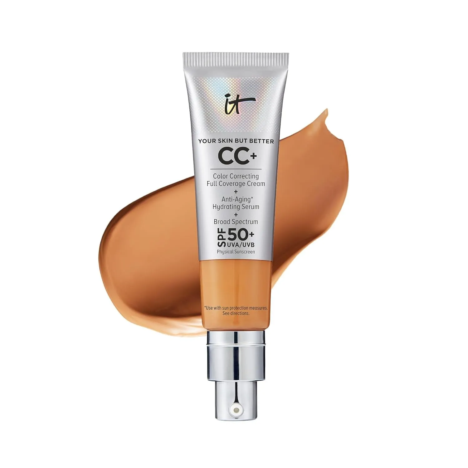 Your Skin but Better CC  Cream - Color Correcting Cream, Full-Coverage Foundation, Hydrating Serum & SPF 50  Sunscreen - Natural Finish - 1.08 Fl Oz