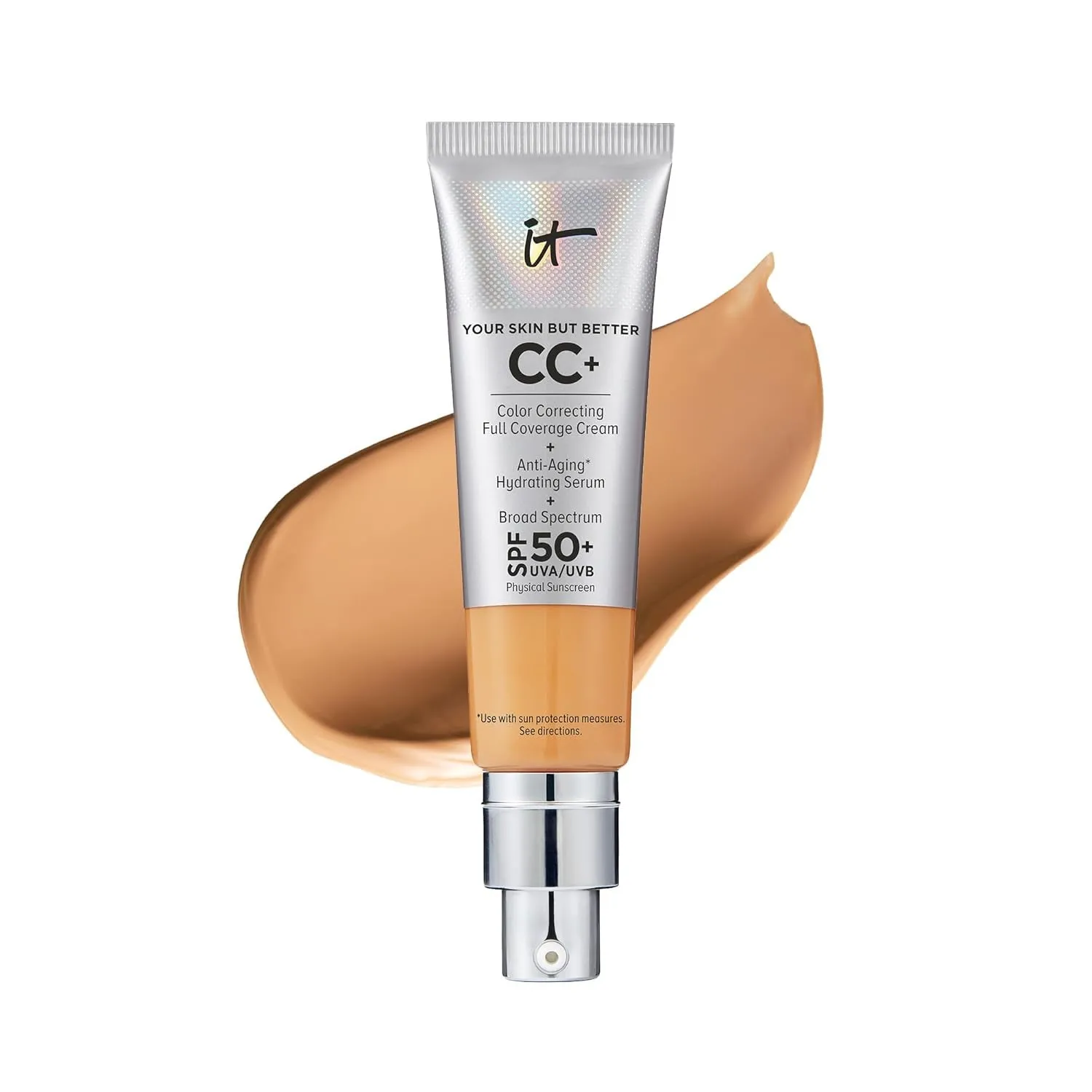 Your Skin but Better CC  Cream - Color Correcting Cream, Full-Coverage Foundation, Hydrating Serum & SPF 50  Sunscreen - Natural Finish - 1.08 Fl Oz