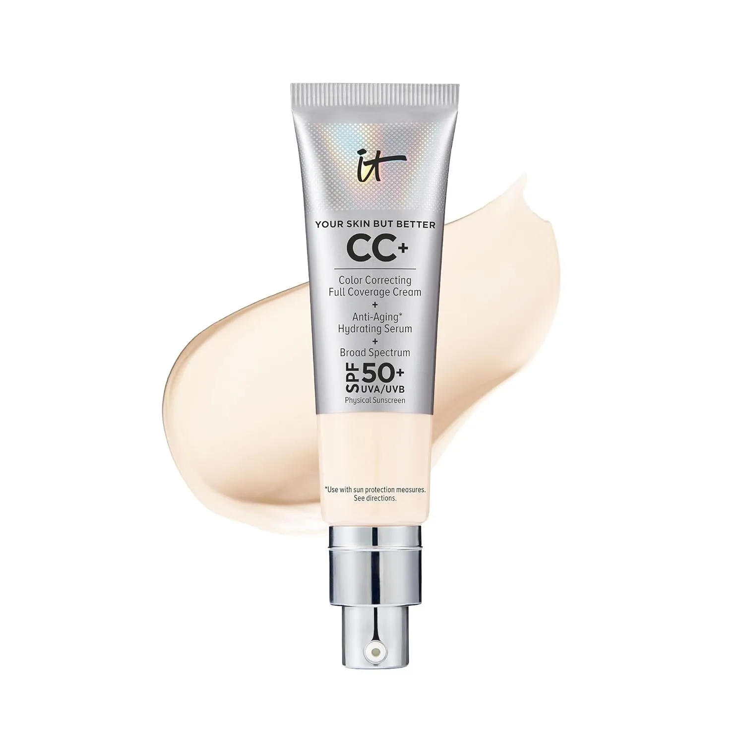 Your Skin but Better CC  Cream - Color Correcting Cream, Full-Coverage Foundation, Hydrating Serum & SPF 50  Sunscreen - Natural Finish - 1.08 Fl Oz