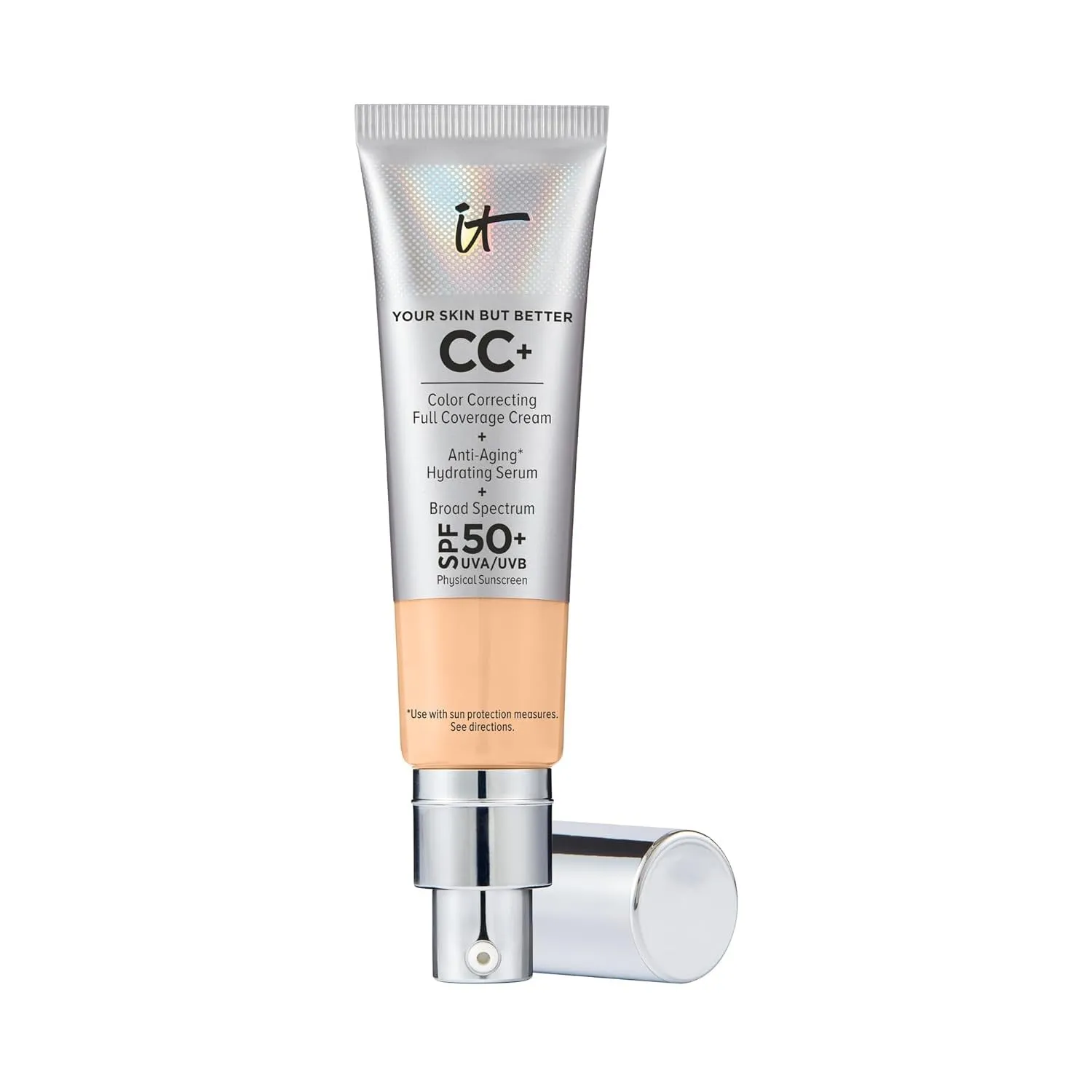 Your Skin but Better CC  Cream - Color Correcting Cream, Full-Coverage Foundation, Hydrating Serum & SPF 50  Sunscreen - Natural Finish - 1.08 Fl Oz
