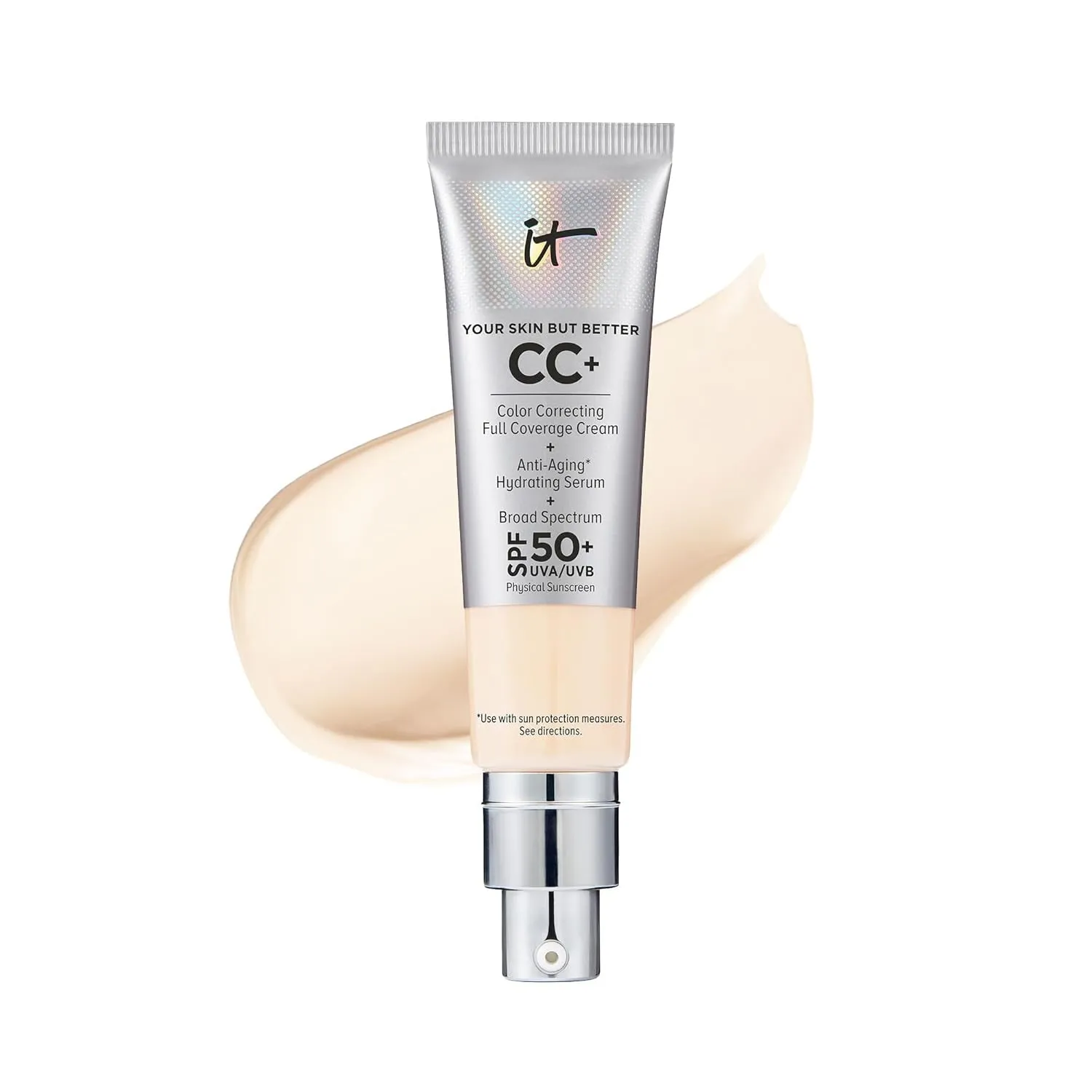 Your Skin but Better CC  Cream - Color Correcting Cream, Full-Coverage Foundation, Hydrating Serum & SPF 50  Sunscreen - Natural Finish - 1.08 Fl Oz