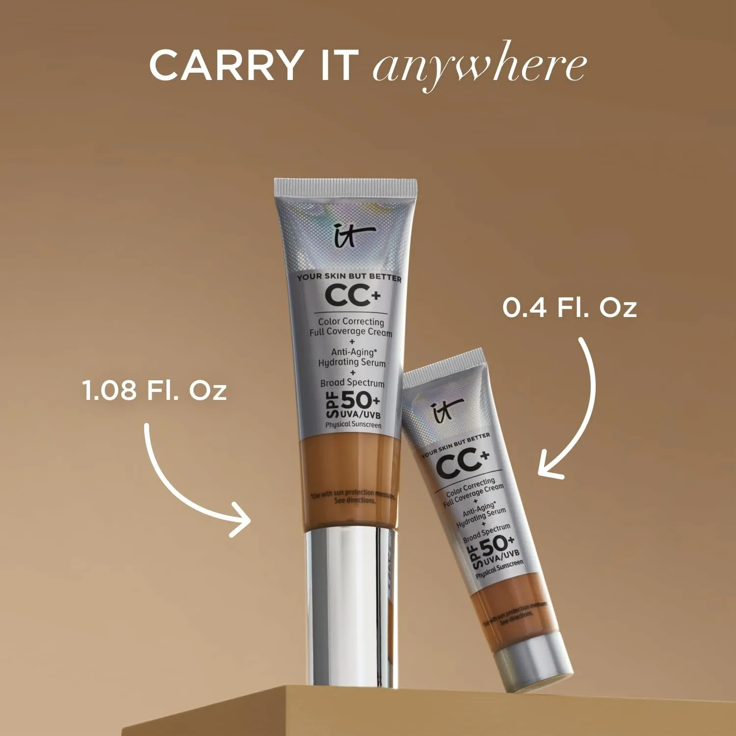 Your Skin but Better CC  Cream - Color Correcting Cream, Full-Coverage Foundation, Hydrating Serum & SPF 50  Sunscreen - Natural Finish - 1.08 Fl Oz