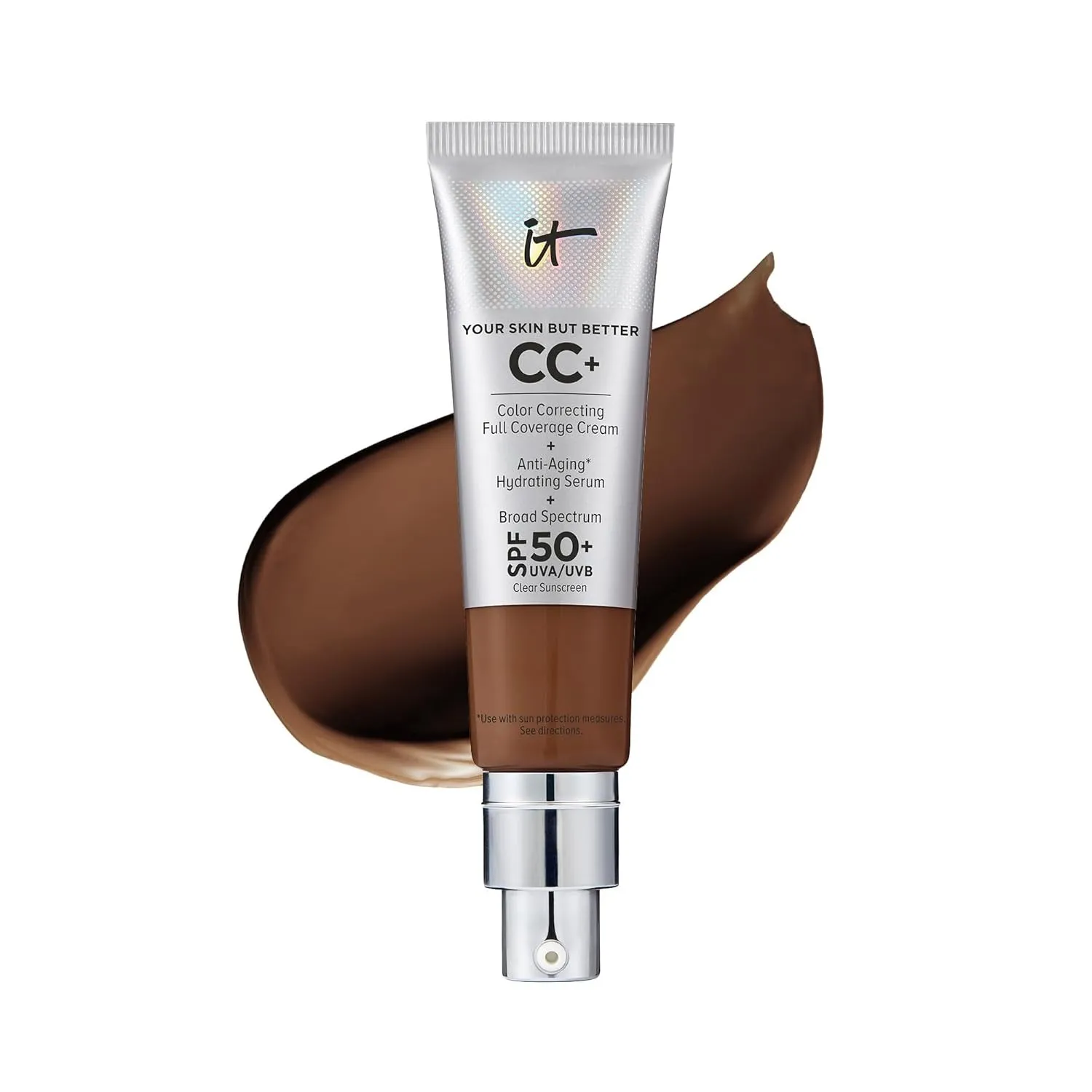 Your Skin but Better CC  Cream - Color Correcting Cream, Full-Coverage Foundation, Hydrating Serum & SPF 50  Sunscreen - Natural Finish - 1.08 Fl Oz