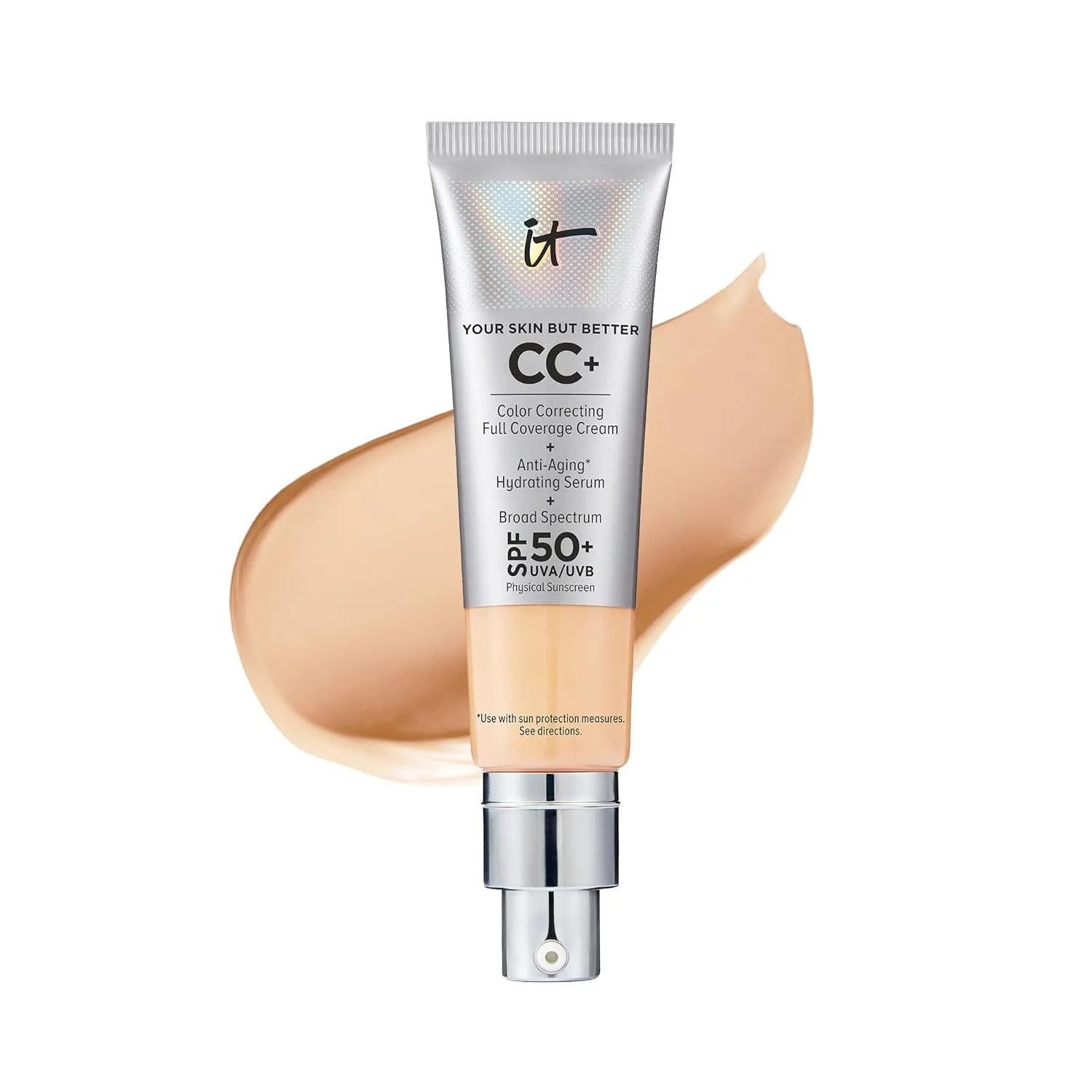 Your Skin but Better CC  Cream - Color Correcting Cream, Full-Coverage Foundation, Hydrating Serum & SPF 50  Sunscreen - Natural Finish - 1.08 Fl Oz