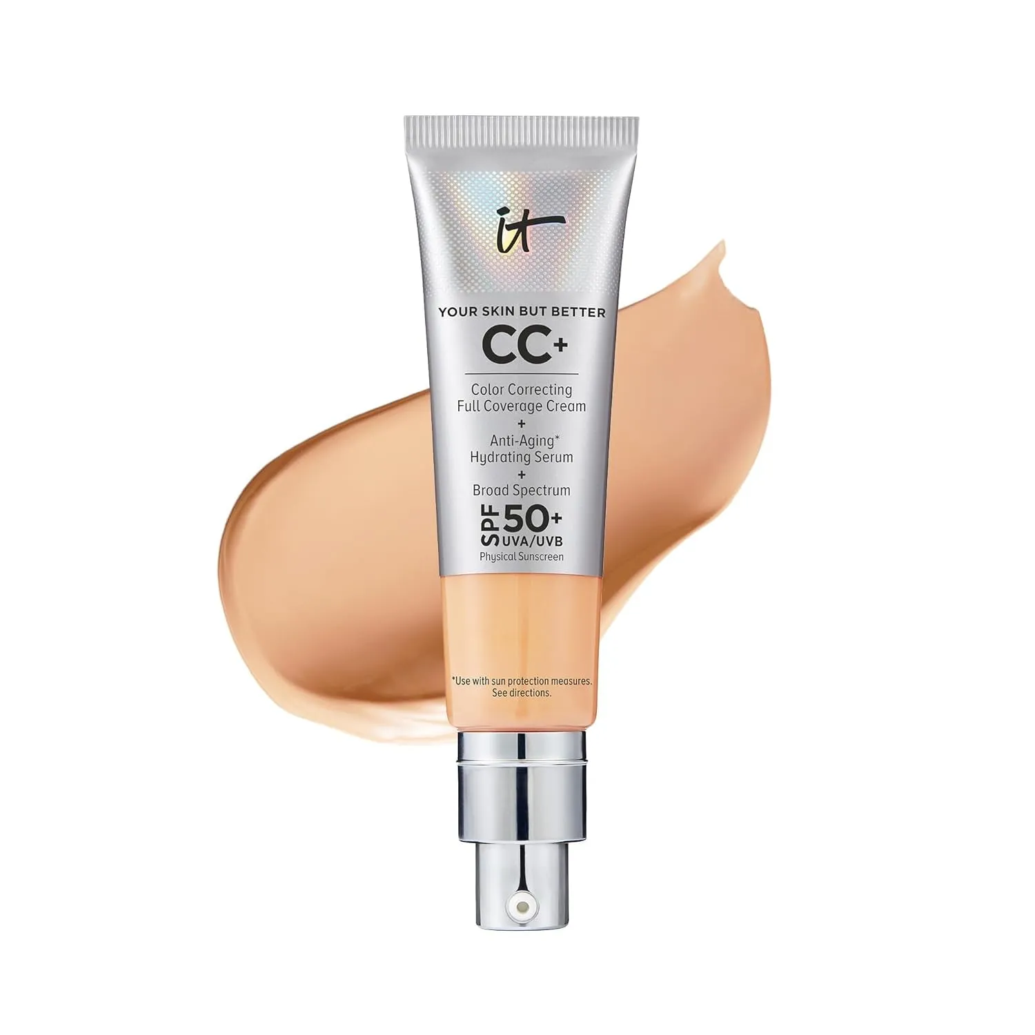 Your Skin but Better CC  Cream - Color Correcting Cream, Full-Coverage Foundation, Hydrating Serum & SPF 50  Sunscreen - Natural Finish - 1.08 Fl Oz