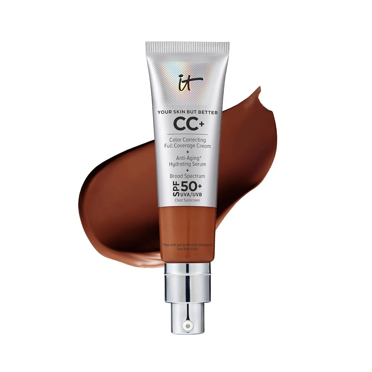 Your Skin but Better CC  Cream - Color Correcting Cream, Full-Coverage Foundation, Hydrating Serum & SPF 50  Sunscreen - Natural Finish - 1.08 Fl Oz
