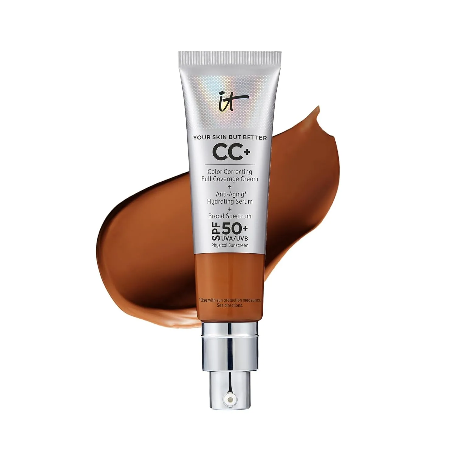 Your Skin but Better CC  Cream - Color Correcting Cream, Full-Coverage Foundation, Hydrating Serum & SPF 50  Sunscreen - Natural Finish - 1.08 Fl Oz