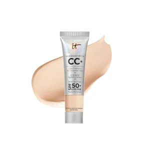 Your Skin but Better CC  Cream Travel Size - Color Correcting Cream, Full-Coverage Foundation, Hydrating Serum & SPF 50  Sunscreen - Natural Finish - 0.4 Fl Oz